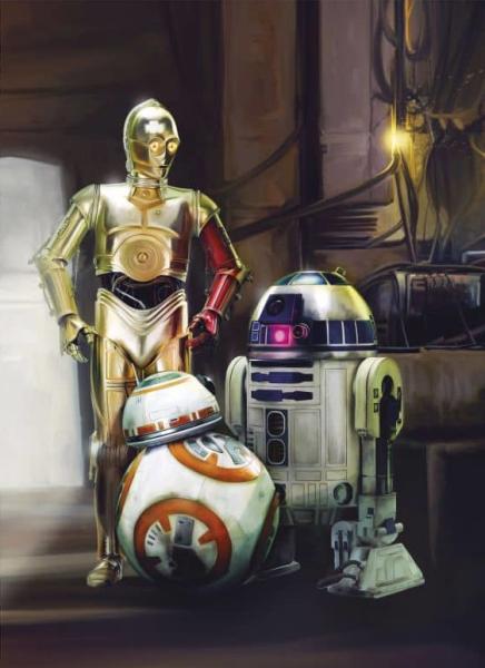 Fototapete 184 x 254 cm - 4-447 Three Droids – versandkostenfrei in D*